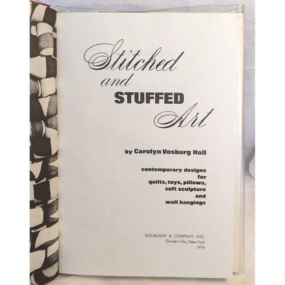 1974 Stitched and Stuffed Art Soft Sculpture Hardcover Vtg Carolyn Hall 1st Ed - Picture 4 of 16